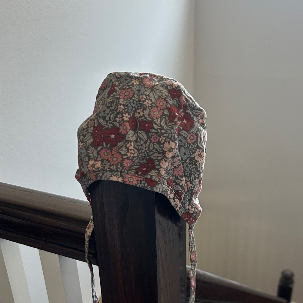 Floral Patterned Kids Bonnet